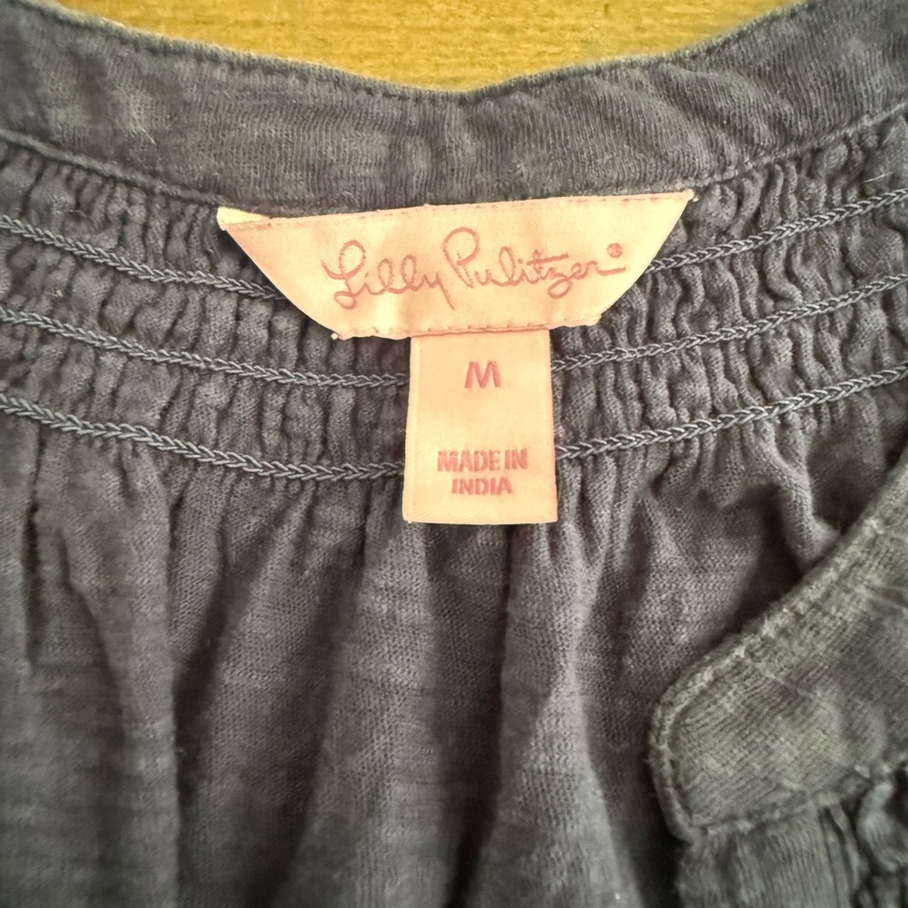 Lilly Pulitzer Navy Essie Sleeveless Tank Top - Picture 7 of 8
